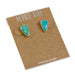 Gold Plated Medium Turquoise Stud Earrings WOMEN - Accessories - Jewelry - Earrings Peyote Bird Designs B  