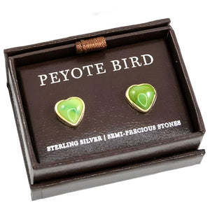 Gold Plated Heart Stud Earrings WOMEN - Accessories - Jewelry - Earrings Peyote Bird Designs C  