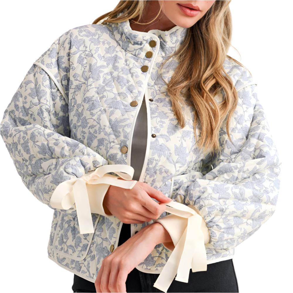 Floral Quilted Jacket WOMEN - Clothing - Outerwear - Jackets En Merci   