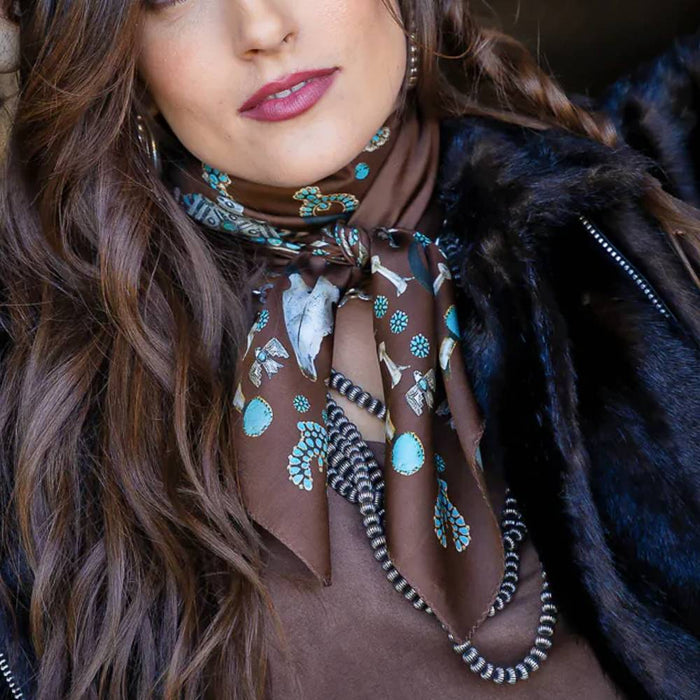 Fringe Scarves "Squash Blossomed" Short Wild Rag ACCESSORIES - Additional Accessories - Wild Rags & Scarves Fringe Scarves   