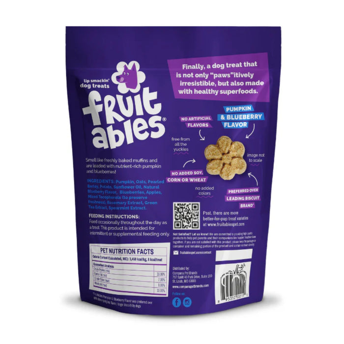 Fruitables Baked Pumpkin Blueberry Dog Treats Pets - Toys & Treats Fruitables