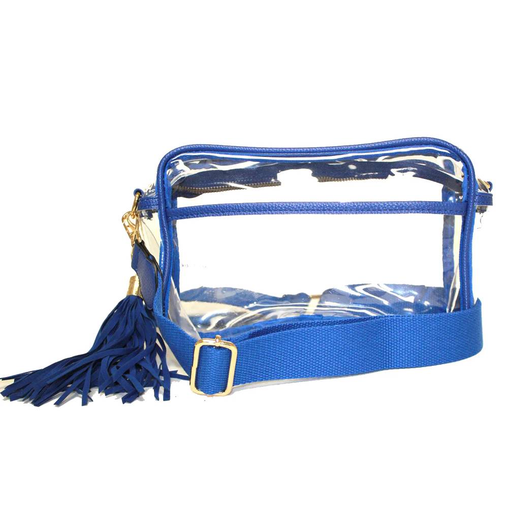 Game Day Clear Crossbody Bag - Multiple Colors WOMEN - Accessories - Handbags - Crossbody bags MiMi Wholesale Royal Blue  
