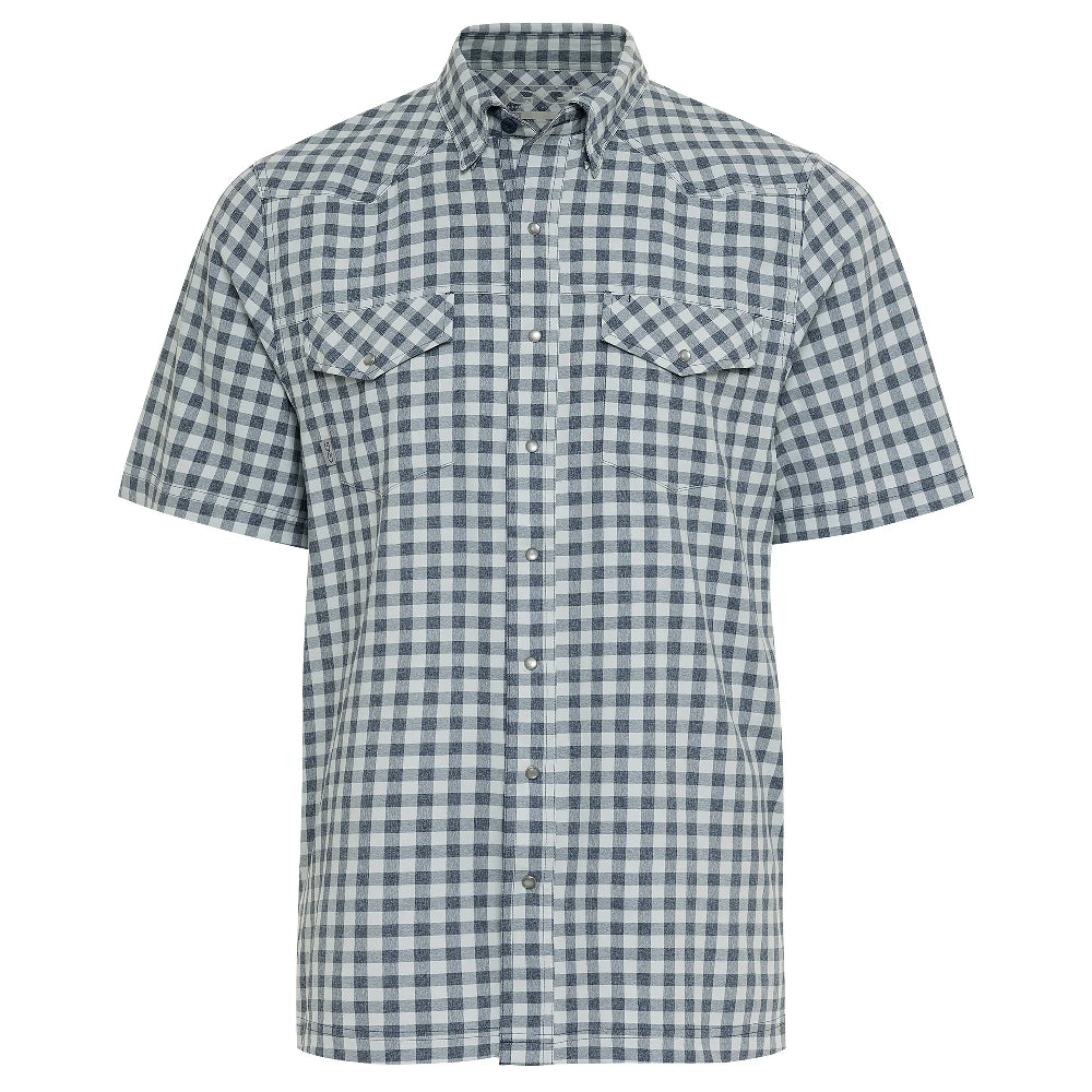 Gameguard Outdoors Plaid Pearl Snap Shirt - Deep Water MEN - Clothing - Shirts - Short Sleeve Shirts GameGuard   