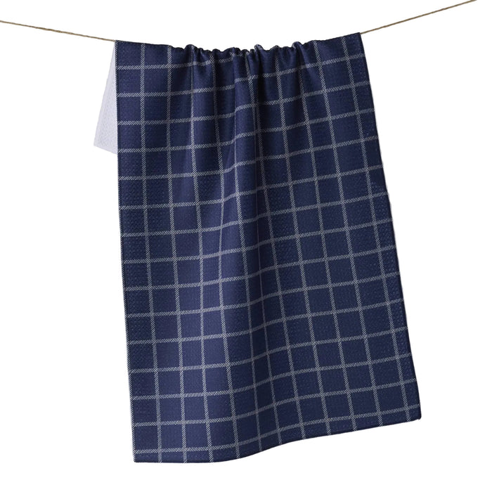 Geometry Harbor Plaid Tea Towel