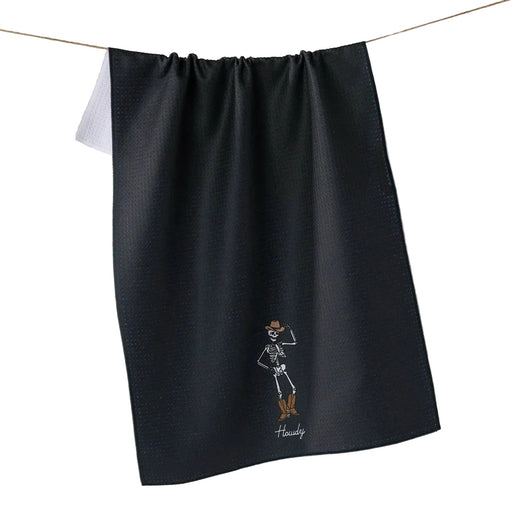 Geometry Howdy Cassondra Tea Towel - Black HOME & GIFTS - Tabletop + Kitchen - Kitchen Decor Geometry
