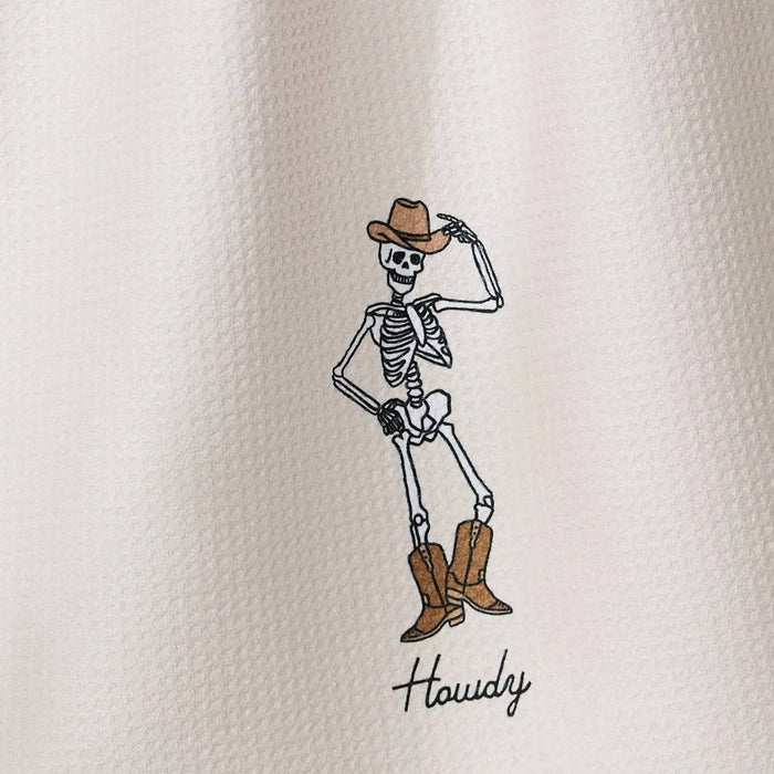 Geometry Howdy Cassondra Tea Towel - White