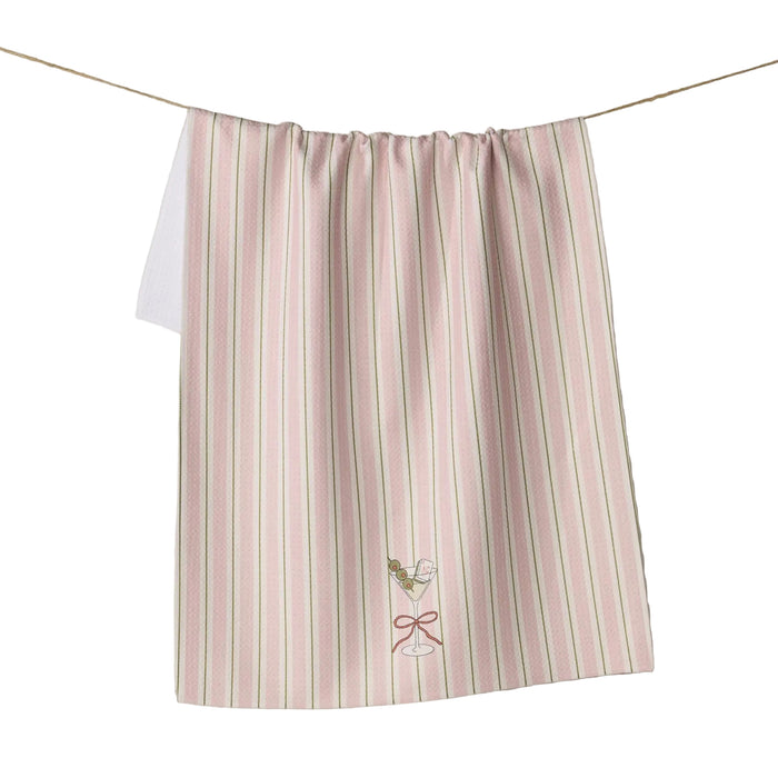 Geometry Martini Stripe Tea Towel