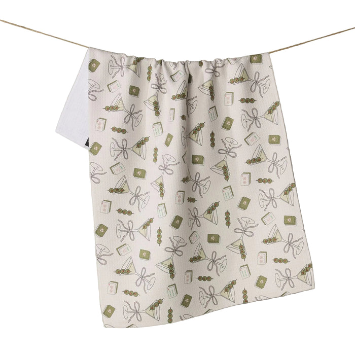 Geometry Martini Tiles Tea Towel