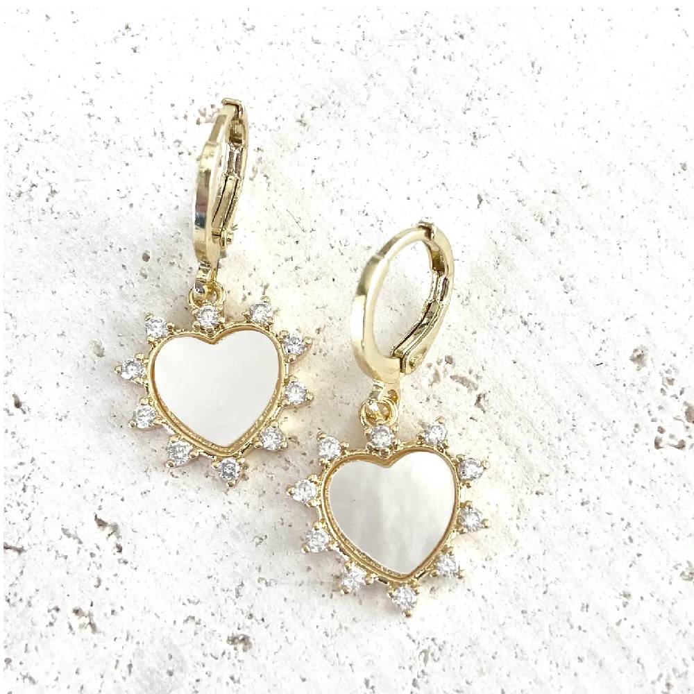 Heart Love Spike Pearl Earrings WOMEN - Accessories - Jewelry - Earrings VB&CO Designs   