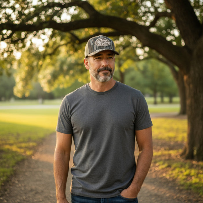 Teskey's Saddlery Retro Cap - Mossy Oak Bottomland/Loden