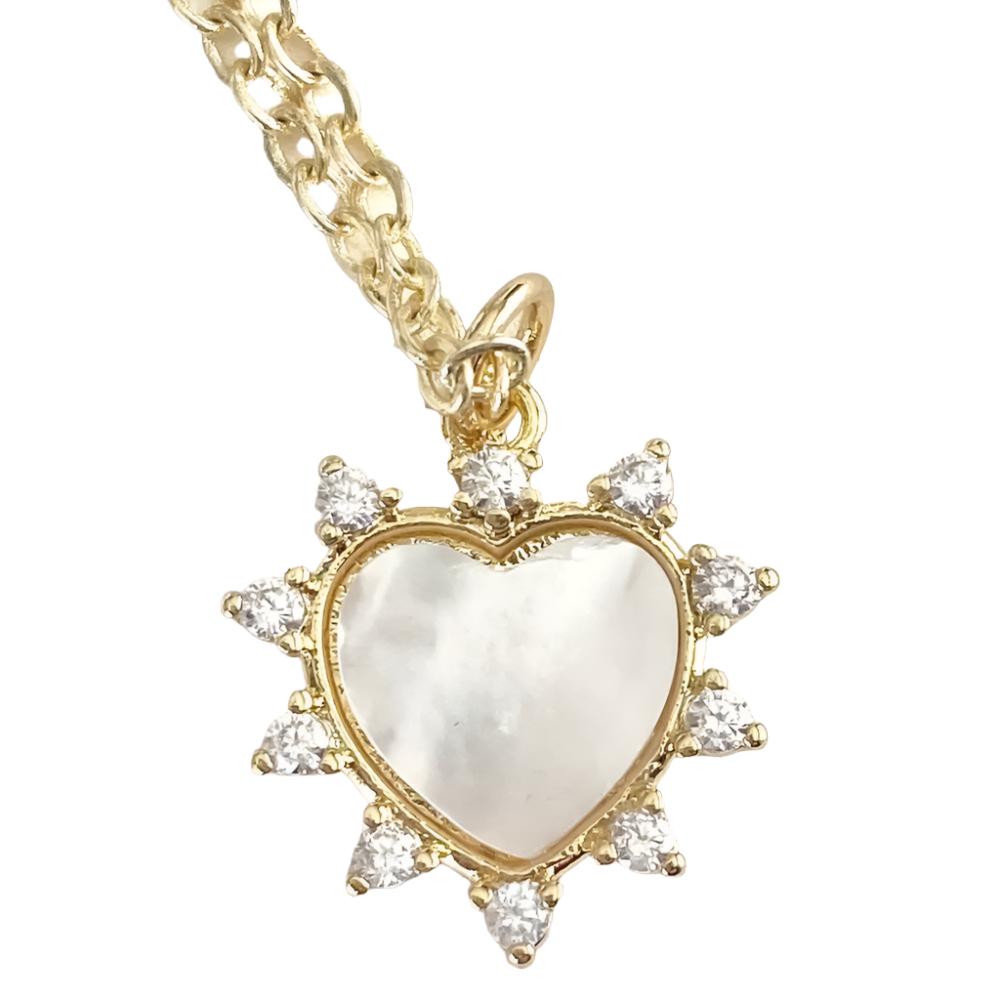 Pearl Heart Spike Necklace WOMEN - Accessories - Jewelry - Necklaces VB&CO Designs   