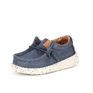 Hey Dude Toddler Wally Washed Canvas - Navy KIDS - Baby - Baby Footwear Hey Dude