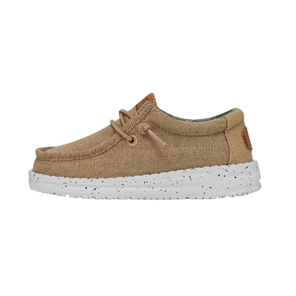 Hey Dude Toddler Wally Washed Canvas - Walnut KIDS - Baby - Baby Footwear Hey Dude