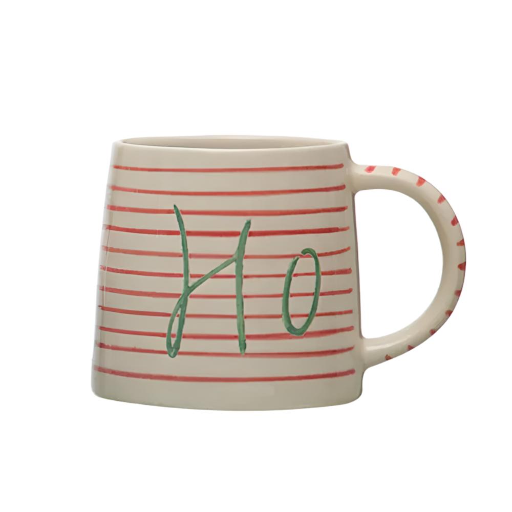 Ho 8oz Stoneware Mug HOME & GIFTS - Home Decor - Seasonal Decor Creative Co-Op   