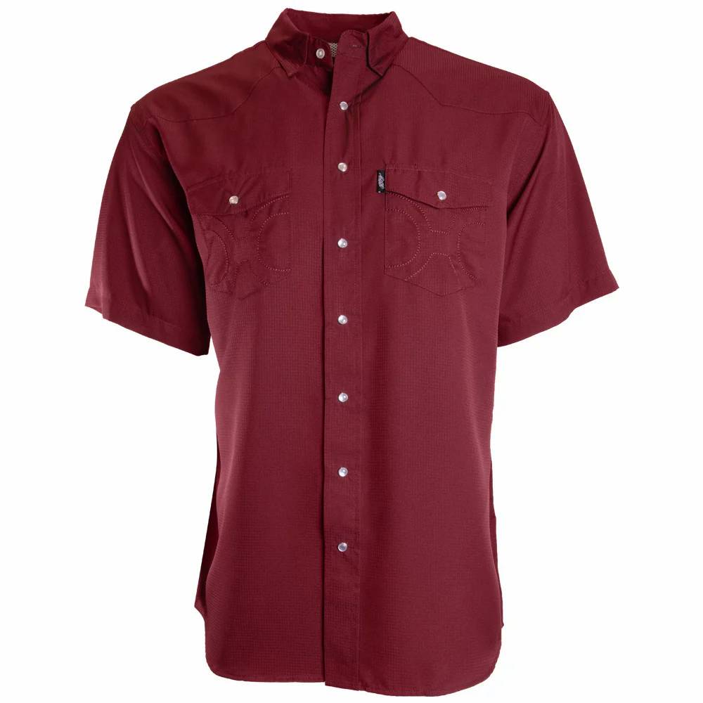 Hooey Men's "Sol" Shirt - Maroon MEN - Clothing - Shirts - Short Sleeve Shirts Hooey   