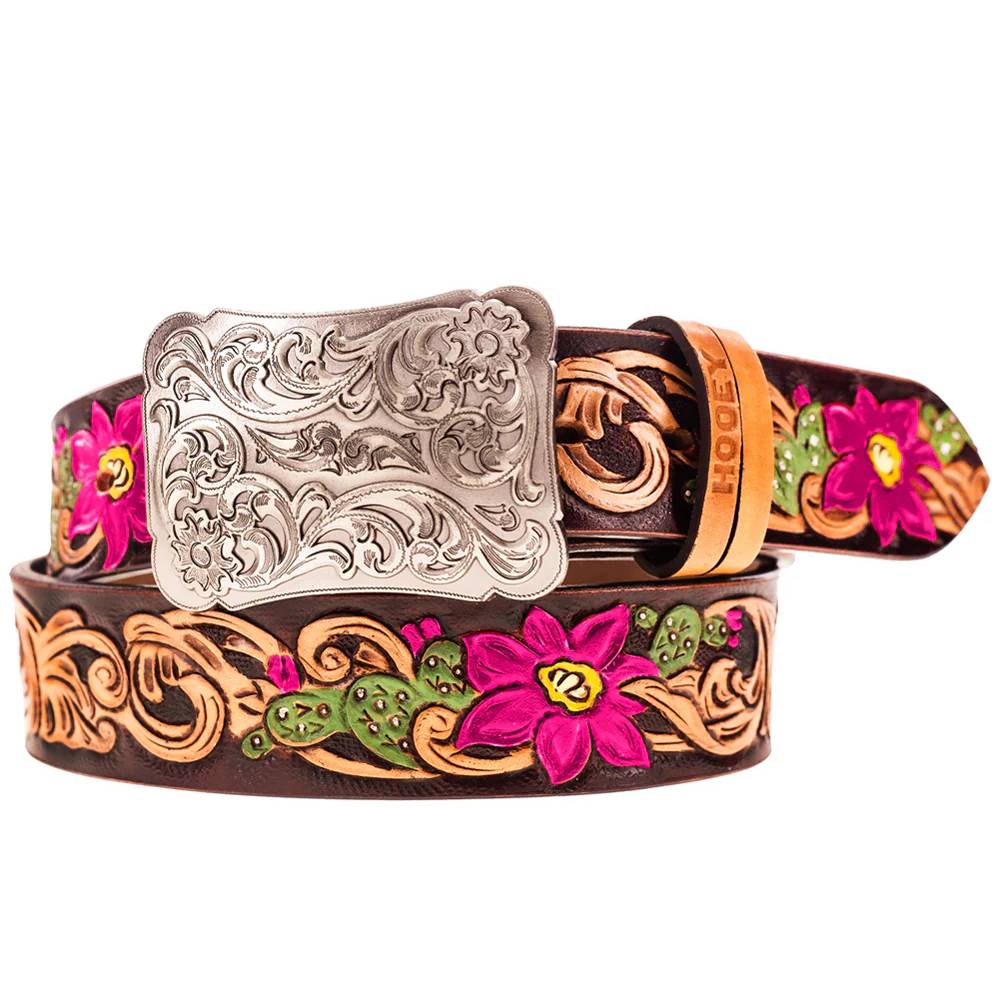 Hooey Women's Senorita Cactus Blossom Filigree Belt