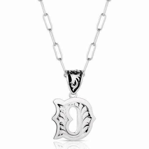 Montana Silversmiths Western Initial Necklace - D WOMEN - Accessories - Jewelry - Necklaces Montana Silversmiths