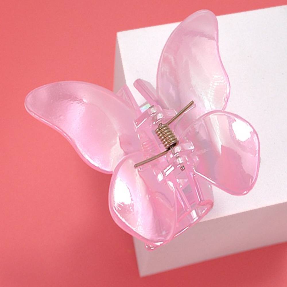 Iridescent Butterfly Hair Claw Clip - Pink WOMEN - Accessories - Hair Accessories Wall To Wall   