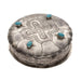 J. Alexander Stamped Round Box HOME & GIFTS - Home Decor - Decorative Accents J. Alexander Rustic Silver   