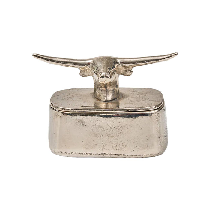 Jan Barboglio Nickle Plated Premio Toro Box HOME & GIFTS - Home Decor - Decorative Accents Jan Barboglio By Blanca Santa