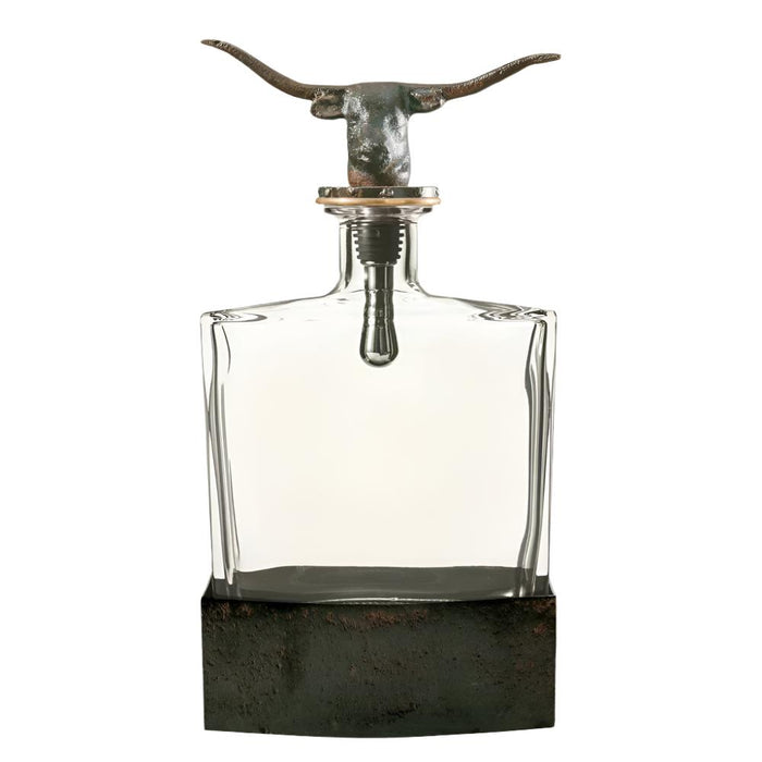Jan Barboglio Nueces Decanter w/ Longhorn HOME & GIFTS - Tabletop + Kitchen - Bar Accessories Jan Barboglio By Blanca Santa   