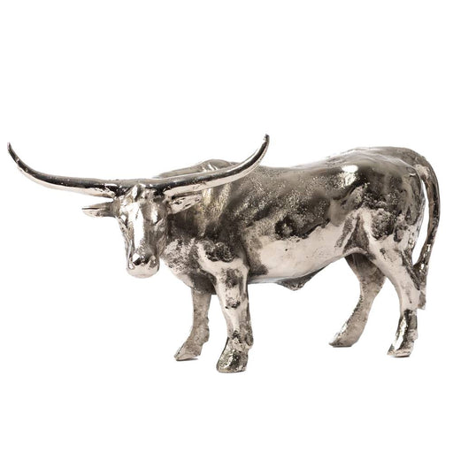Jan Barboglio Nickel Cuerno Largo Toro HOME & GIFTS - Home Decor - Decorative Accents Jan Barboglio By Blanca Santa   
