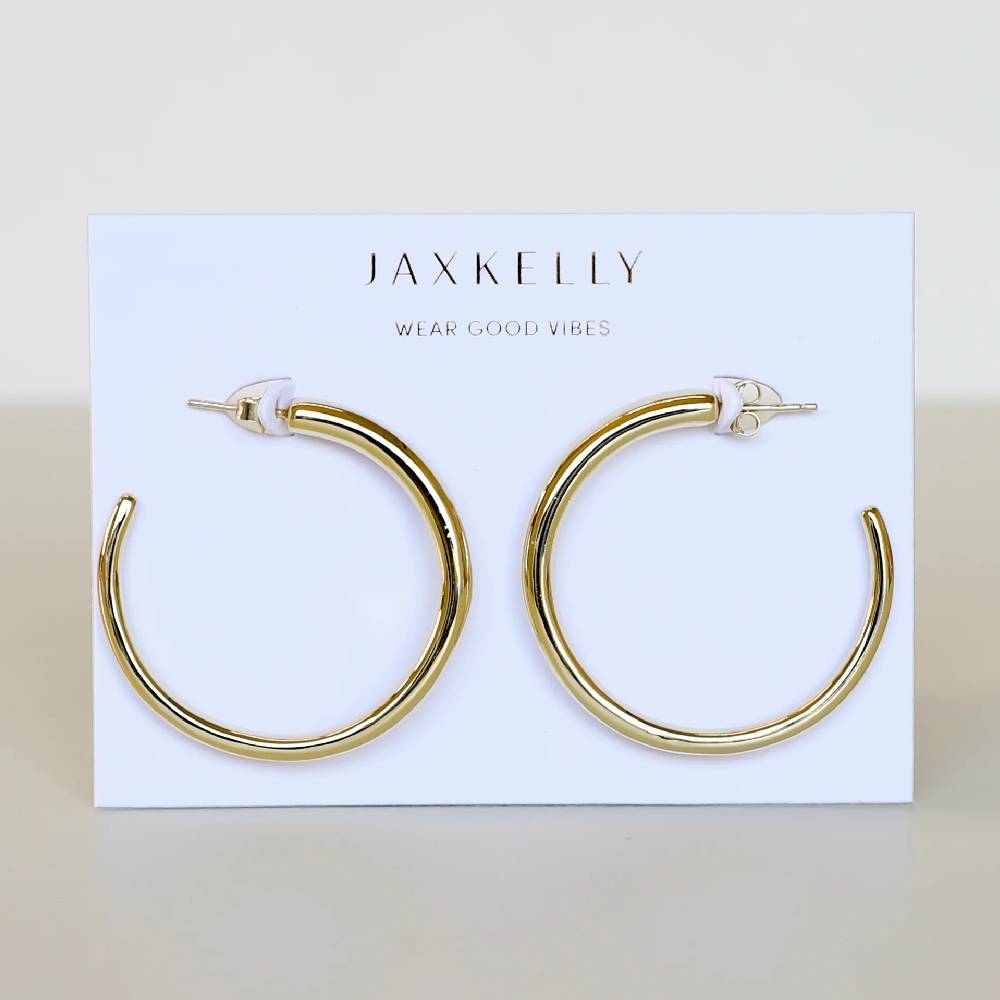 Jaxkelly Gold Hoop - Coupled - Earring