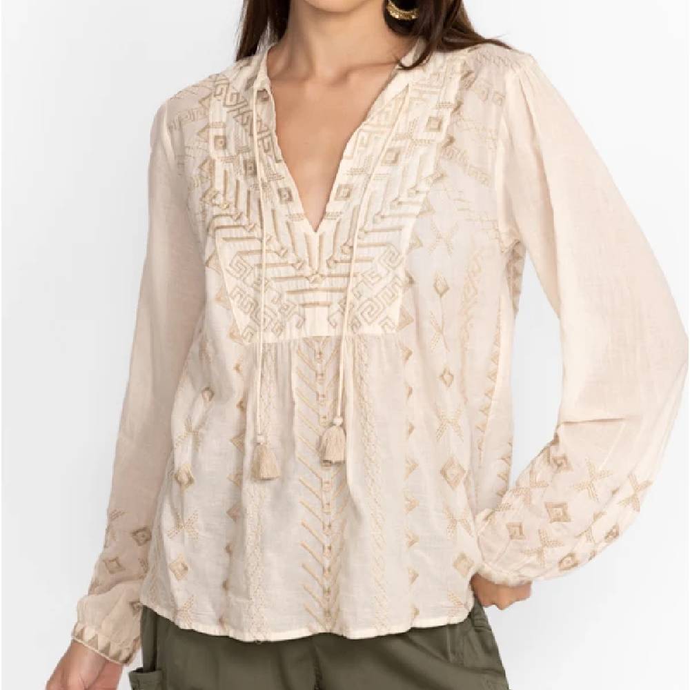 Johnny Was Charis Prairie Blouse WOMEN - Clothing - Tops - Long Sleeved Johnny Was Collection   