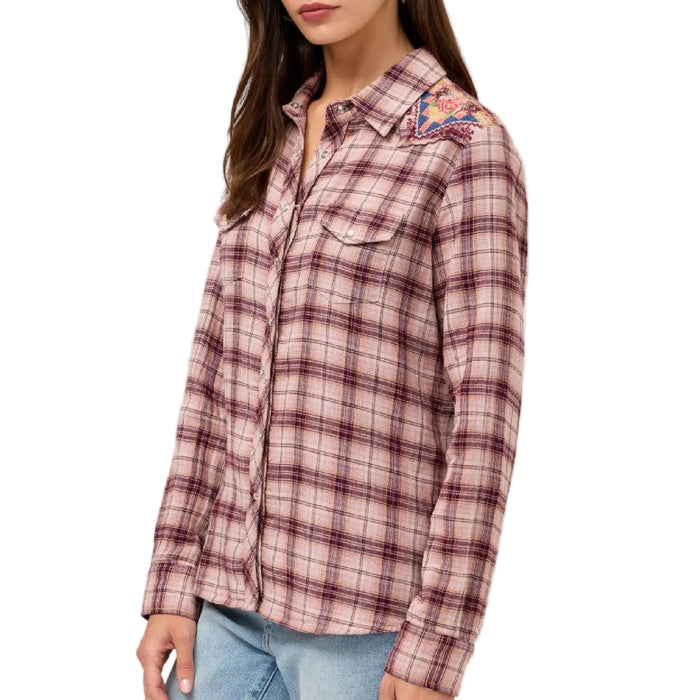 Johnny Was Western Plaid Isadora Ines Plaid Shirt