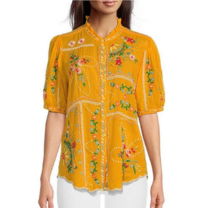 Johnny Was Mircea Blouse WOMEN - Clothing - Tops - Short Sleeved Johnny Was Collection   