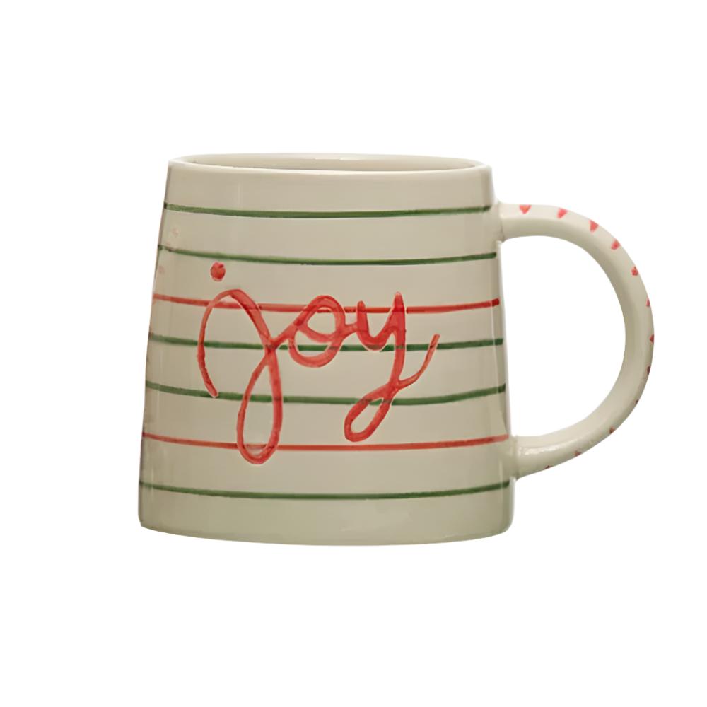 Joy 8oz Stoneware Mug HOME & GIFTS - Home Decor - Seasonal Decor Creative Co-Op   