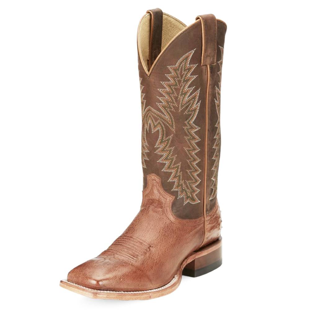 Justin Men's Breck Cognac Vintage Smooth Ostrich Boot MEN - Footwear - Exotic Western Boots Justin Boot Co.   