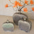 Ceramic Flat Bottles with Texture Grey Finish - Set of 3 HOME & GIFTS - Home Decor - Decorative Accents KALALOU   