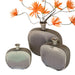 Ceramic Flat Bottles with Texture Grey Finish - Set of 3 HOME & GIFTS - Home Decor - Decorative Accents Kalalou   