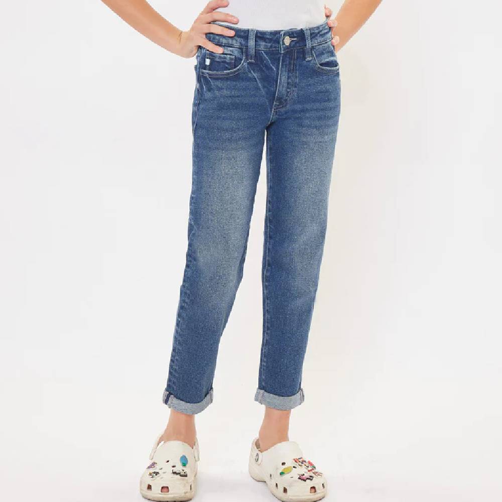 KanCan Girl's Halo Mid Rise Mini Mom Fit Jean KIDS - Girls - Clothing - Jeans Kancan   