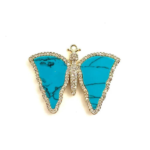 Karli Buxton Turquoise Butterfly Pendant WOMEN - Accessories - Jewelry - Pins & Pendants Karli Buxton   