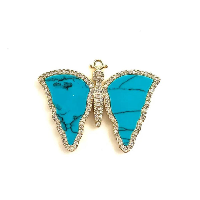 Karli Buxton Turquoise Butterfly Pendant WOMEN - Accessories - Jewelry - Pins & Pendants Karli Buxton   
