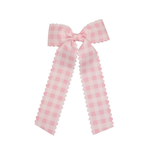 Kids Scallop Gingham Long Tail Bow KIDS - Accessories - Hair Accessories Bows Arts