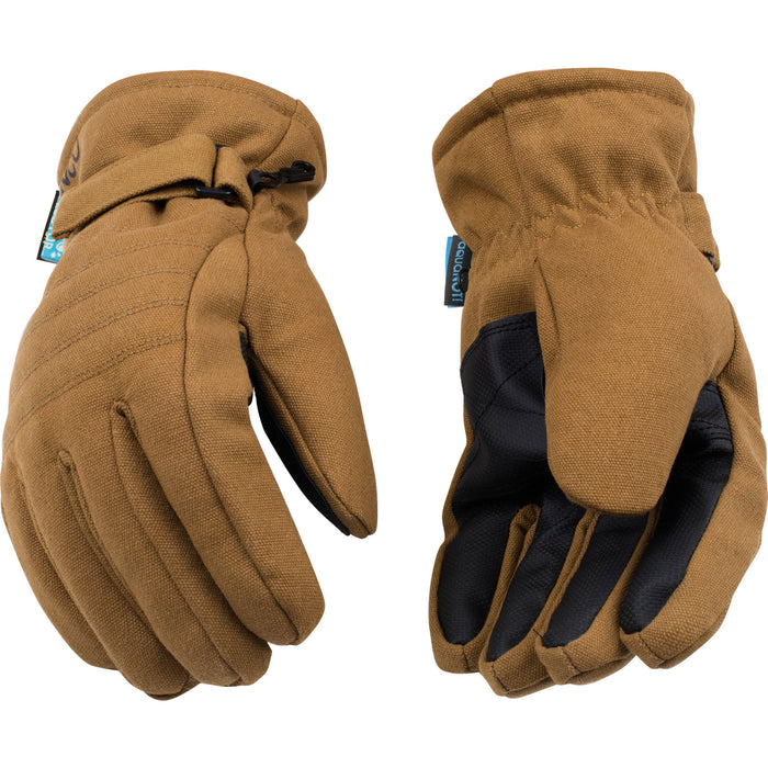 Kinco HydroFlector™ Lined Waterproof Brown Duck Ski Glove with Pull-Strap For the Rider - Gloves Kinco