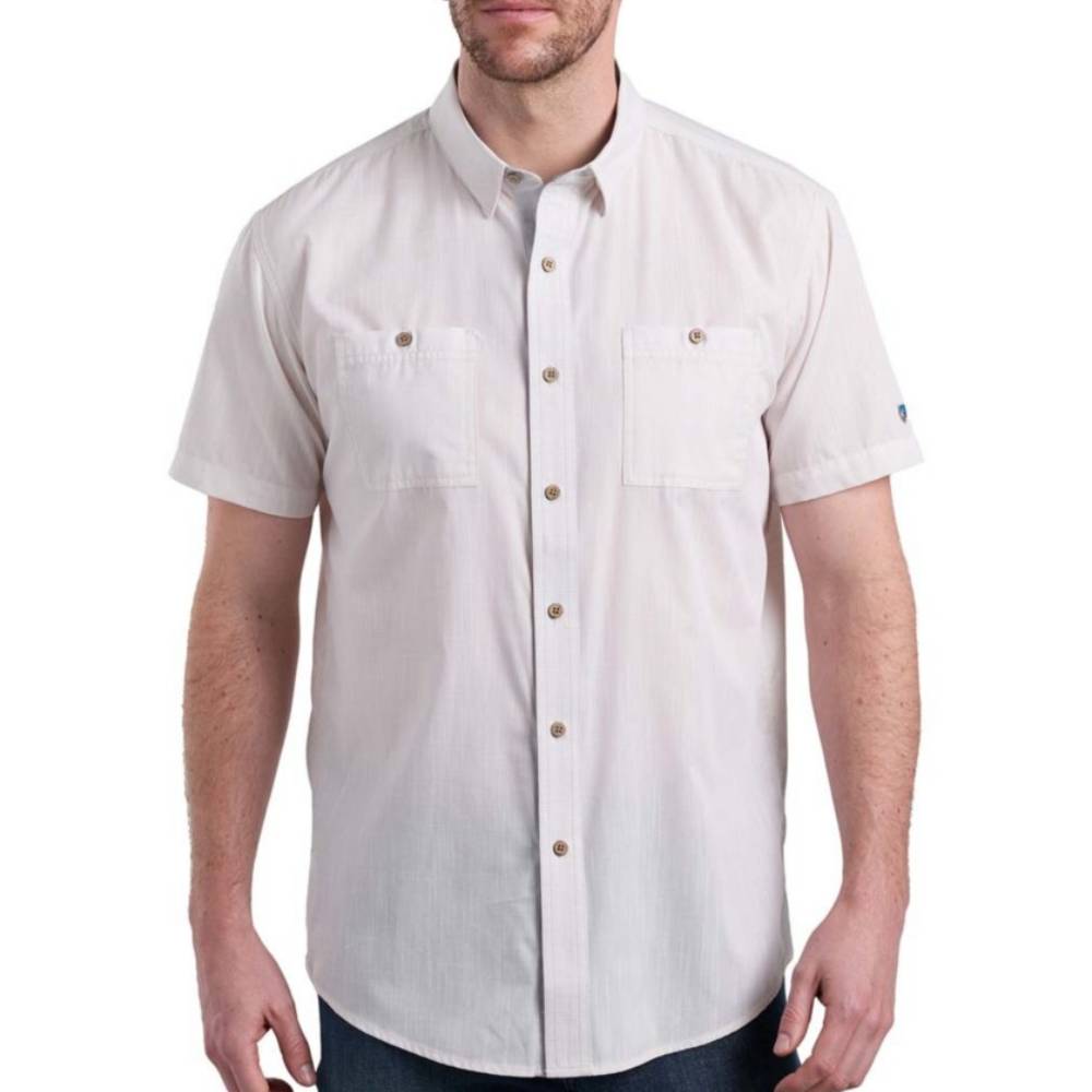 KÜHL Men's Karib Stripe Shirt  - Sea Salt MEN - Clothing - Shirts - Short Sleeve Shirts Kuhl   