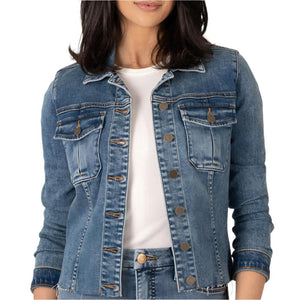 Kut Kara Raw Hem Denim Jacket WOMEN - Clothing - Outerwear - Jackets Kut from the Kloth / STS Blue   