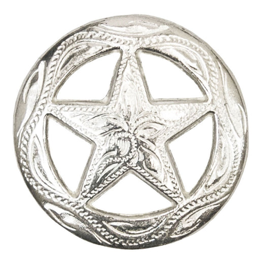Engraved Ranger Star Concho Tack - Conchos & Hardware MISC   