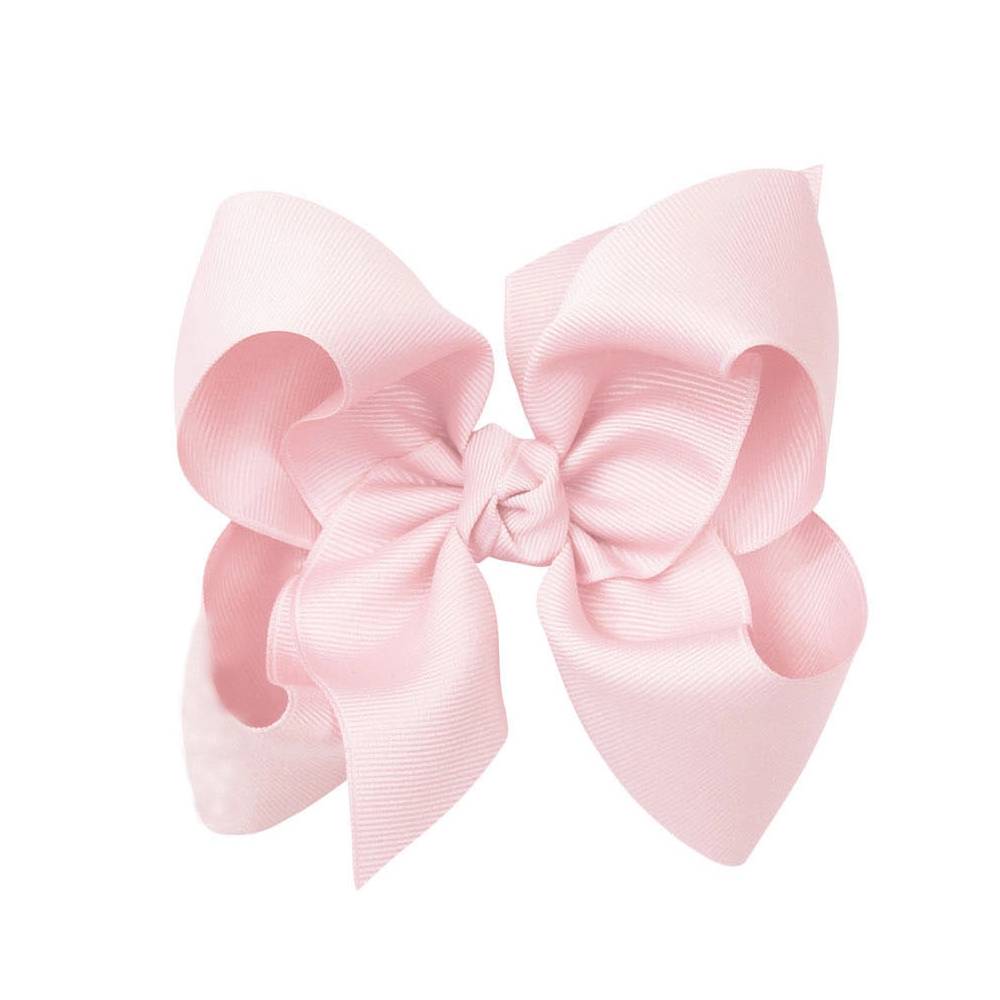 Signature Grosgrain Bow on Clip - 5.5" Light Pink KIDS - Girls - Accessories Beyond Creations LLC   
