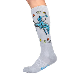 Lucky Chuck "Fringe Long Live" Crew Socks WOMEN - Clothing - Intimates & Hosiery Lucky Chuck   