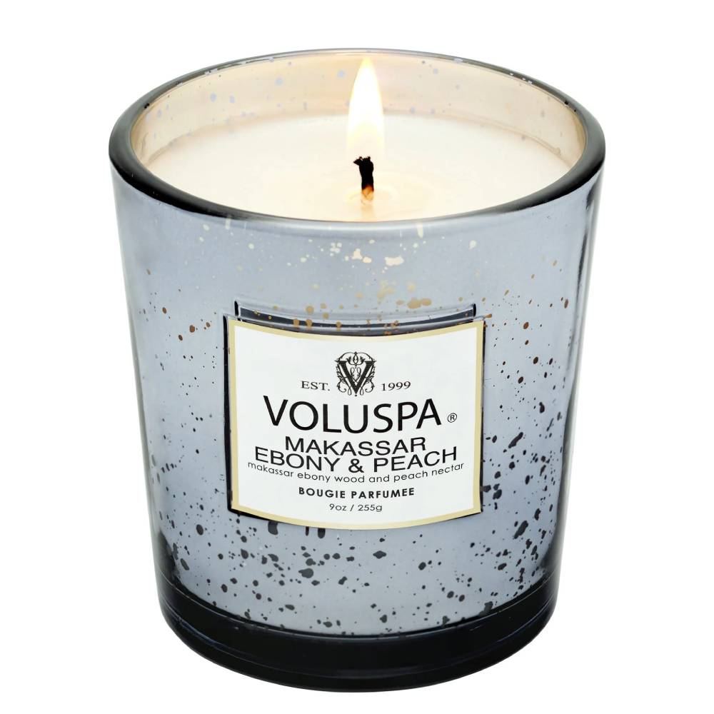 Makassar Ebony & Peach Classic Speckle Candle HOME & GIFTS - Home Decor - Candles + Diffusers Voluspa   