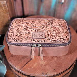 6666 Collection Tooled Leather Travel Case ACCESSORIES - Luggage & Travel - Cosmetic Bags 6666 Collection   