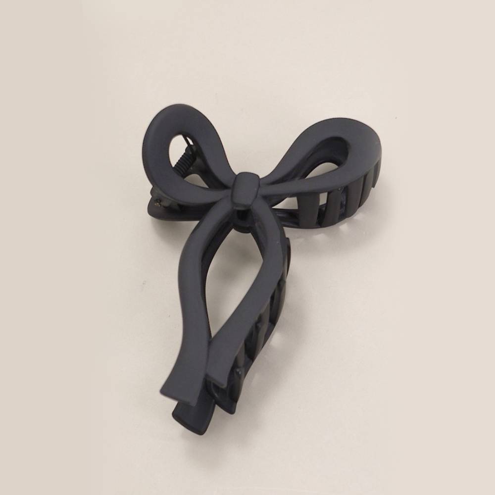 Matte Bow Hair Claw Clip - Black WOMEN - Accessories - Hair Accessories Wall To Wall   