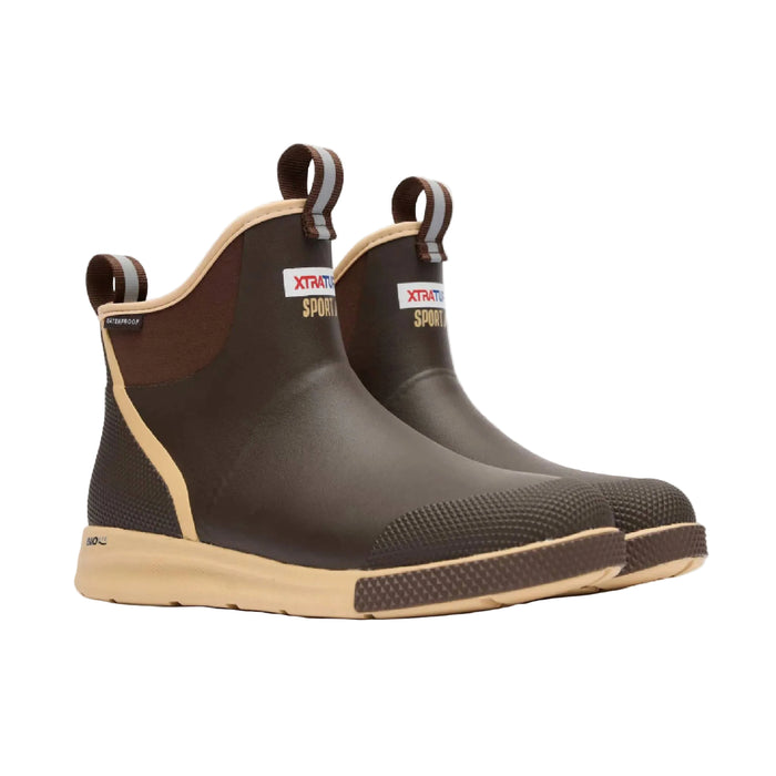 XTRATUF Men's Brown Ankle Deck Sport Boot