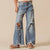 Mid Rise Wide Leg Distressed Jeans WOMEN - Clothing - Jeans So Me   