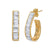 Gold Mini Baguette Hoop Earrings